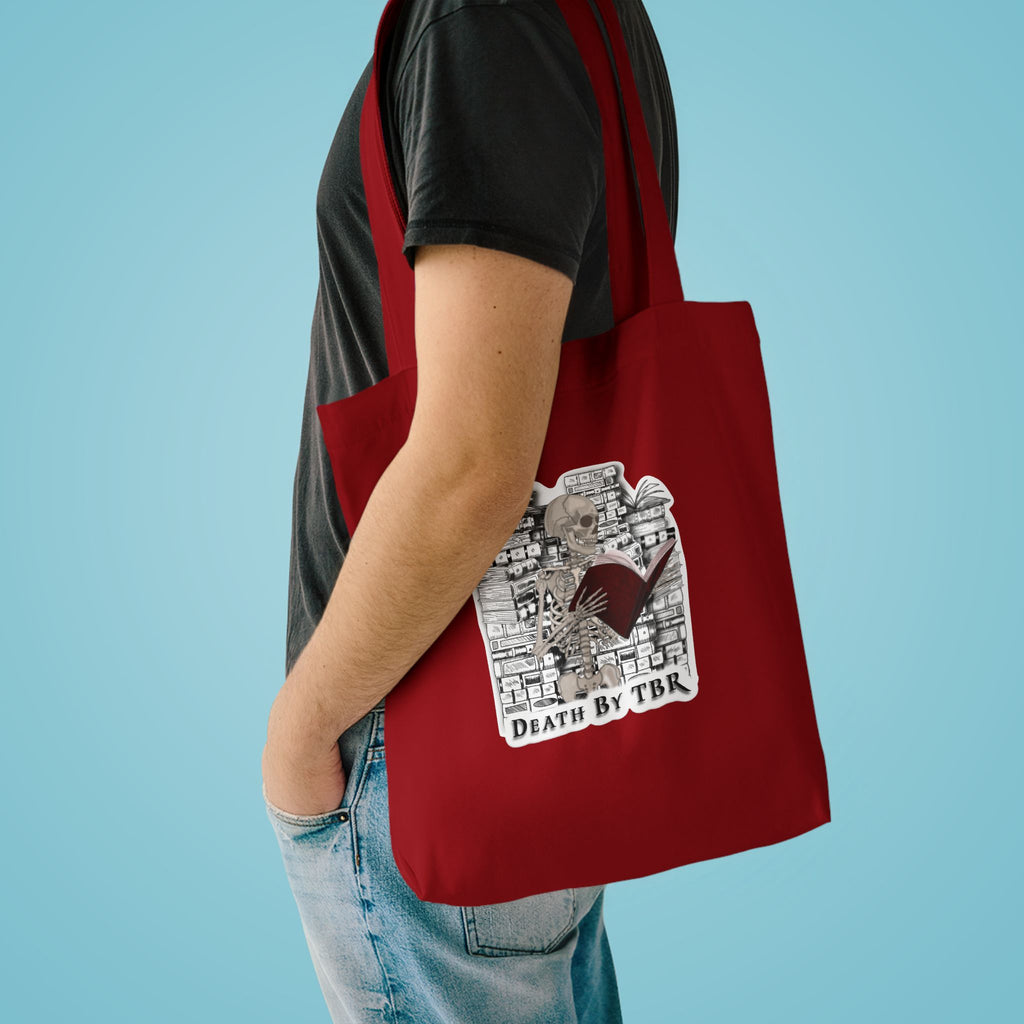 Tote Bag — 'Death by TBR' Book Lover Canvas Tote