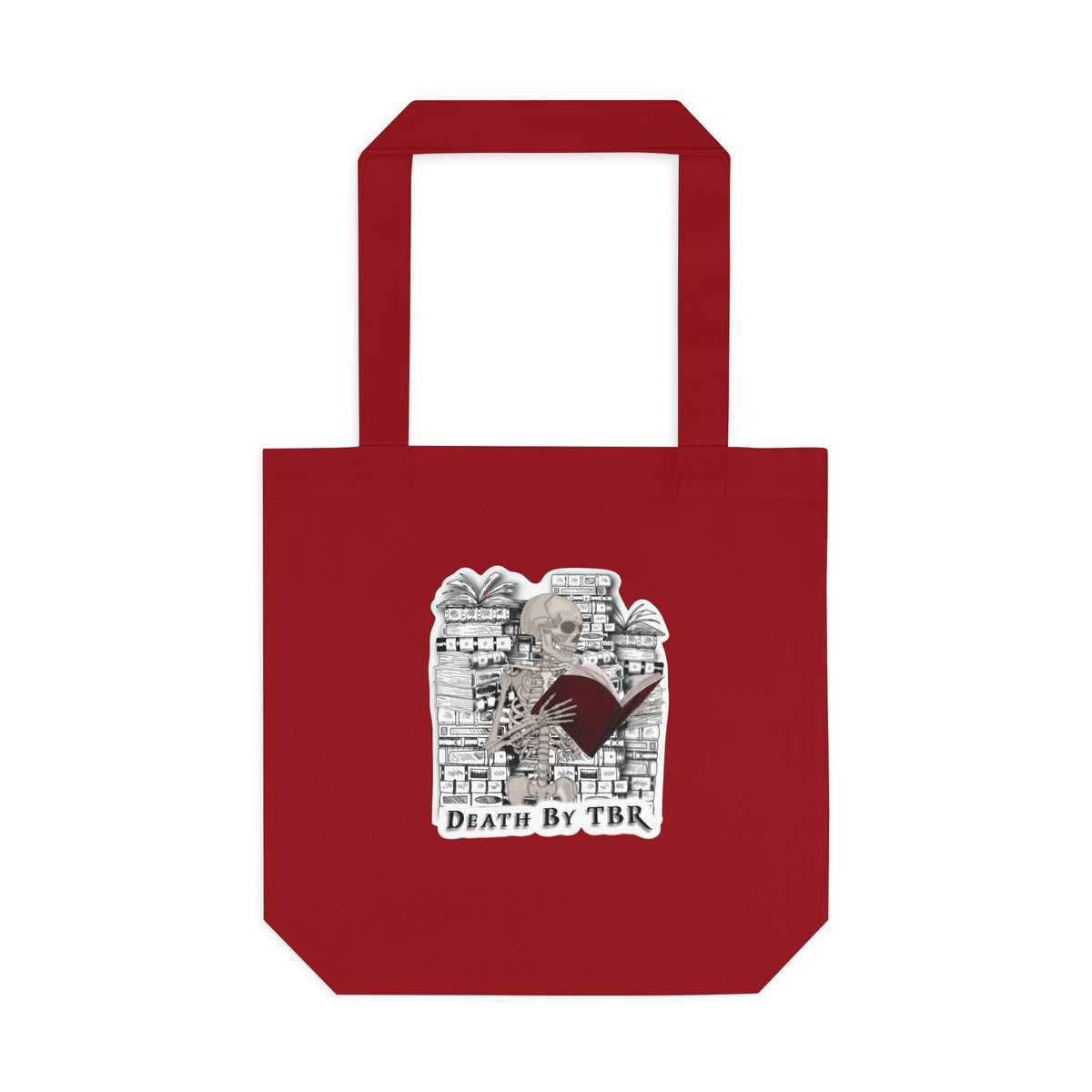 Tote Bag — 'Death by TBR' Book Lover Canvas Tote