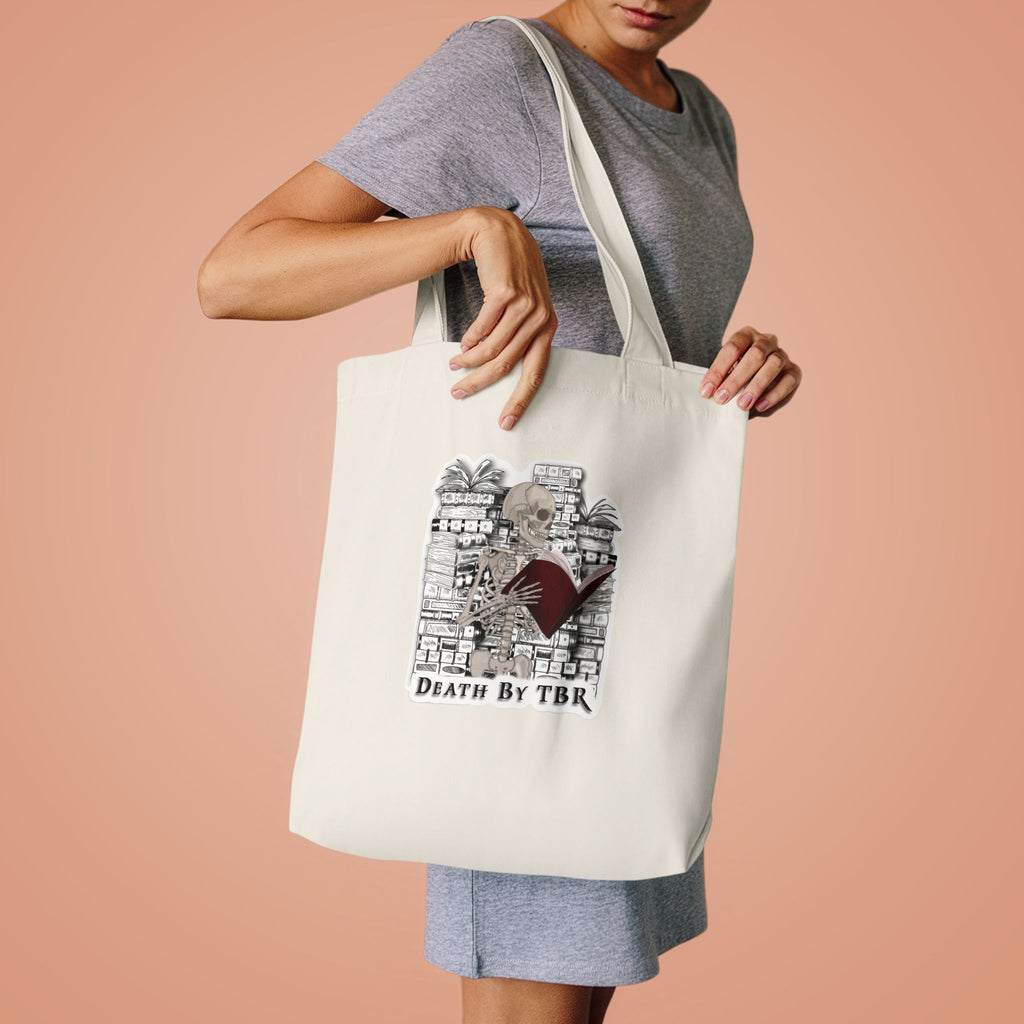Tote Bag — 'Death by TBR' Book Lover Canvas Tote