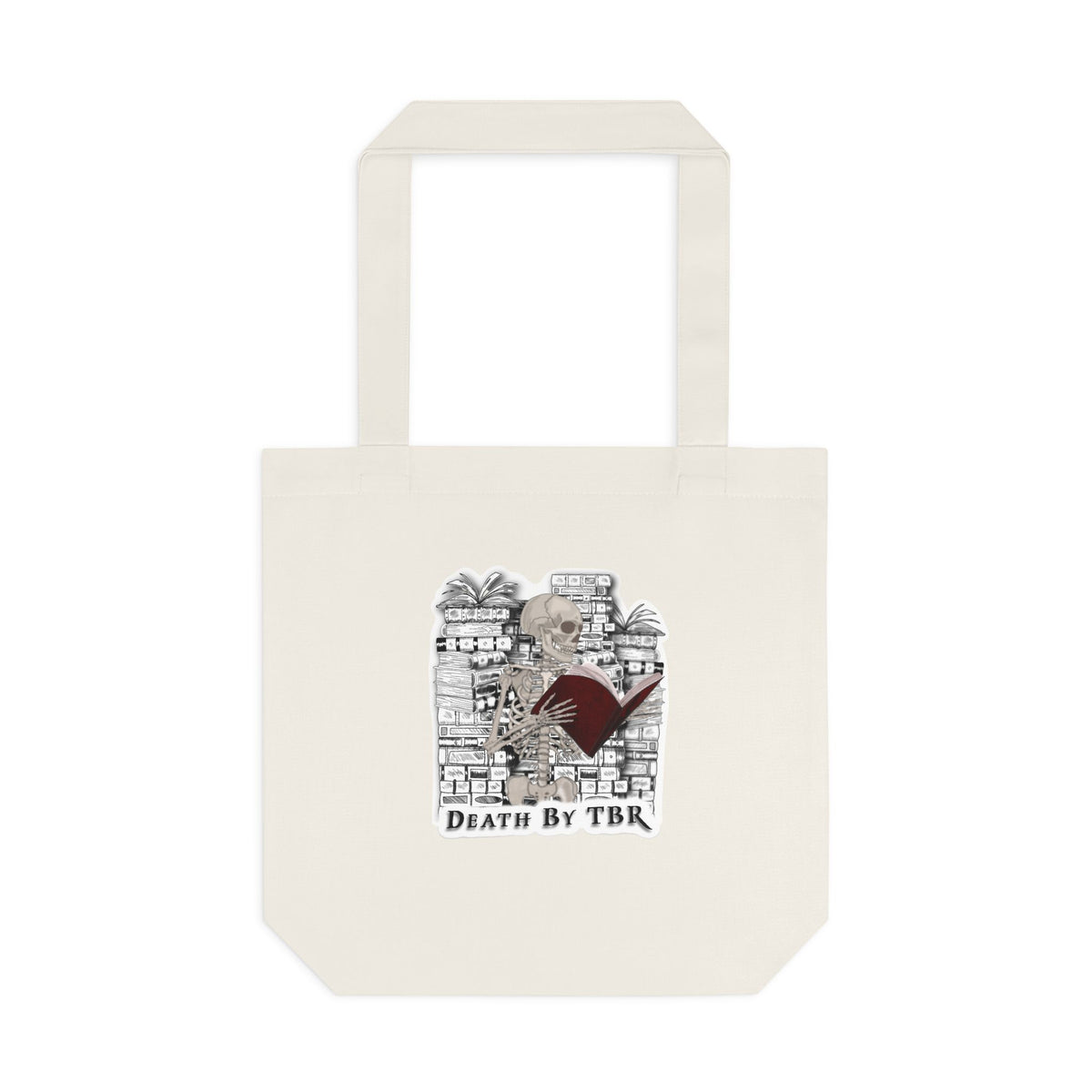 Tote Bag — 'Death by TBR' Book Lover Canvas Tote