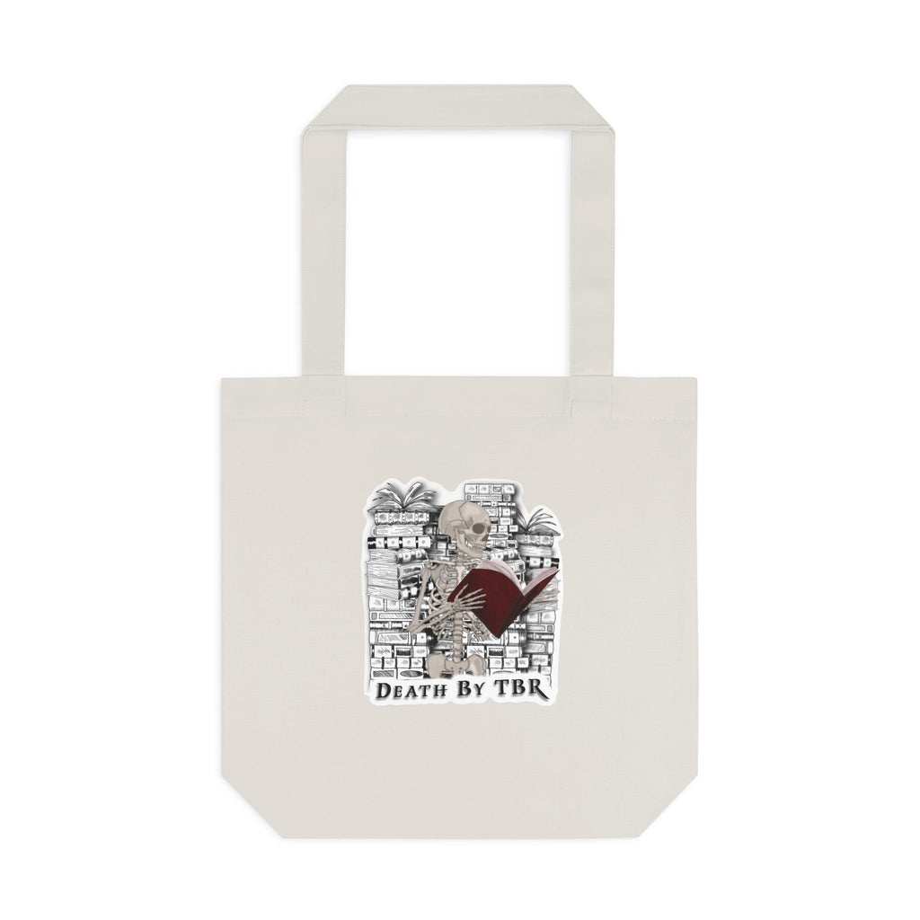 Tote Bag — 'Death by TBR' Book Lover Canvas Tote