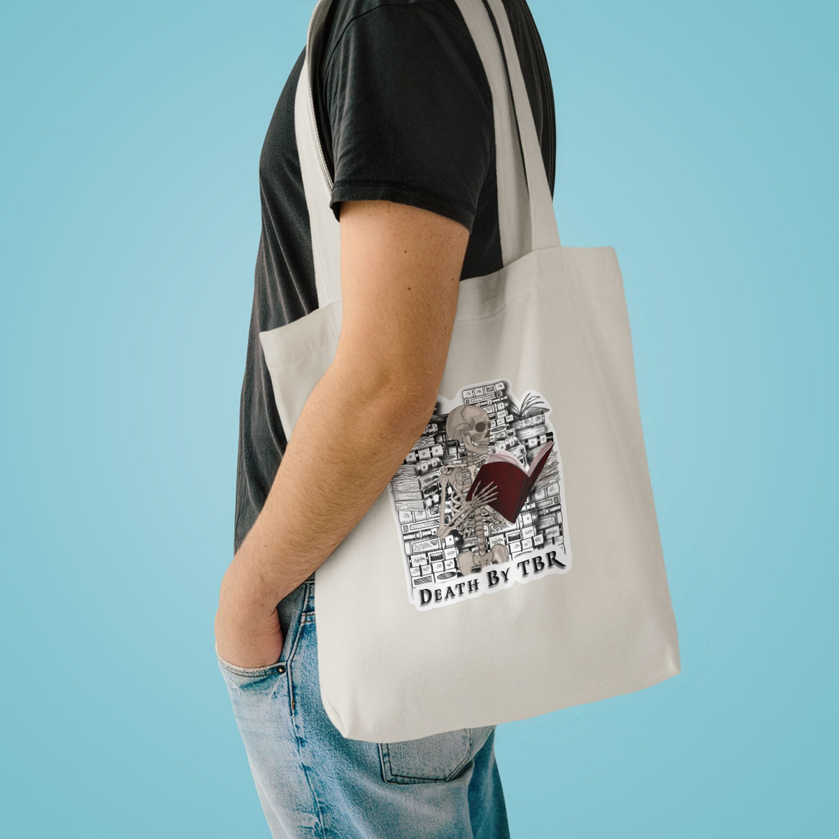 Tote Bag — 'Death by TBR' Book Lover Canvas Tote