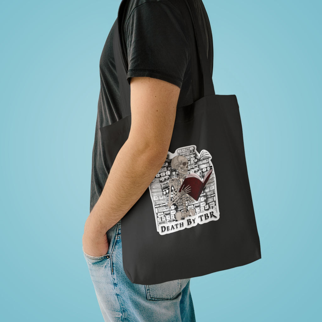 Tote Bag — 'Death by TBR' Book Lover Canvas Tote