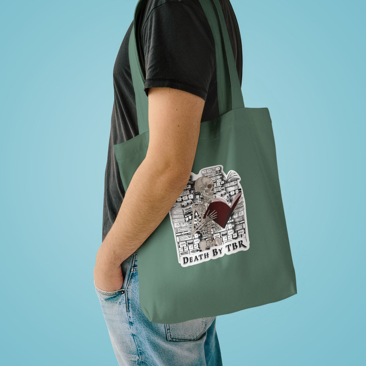 Tote Bag — 'Death by TBR' Book Lover Canvas Tote