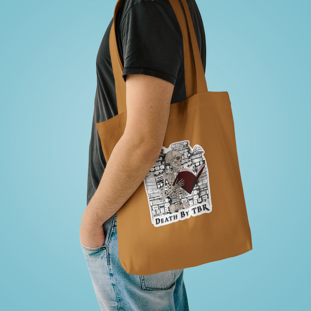 Tote Bag — 'Death by TBR' Book Lover Canvas Tote