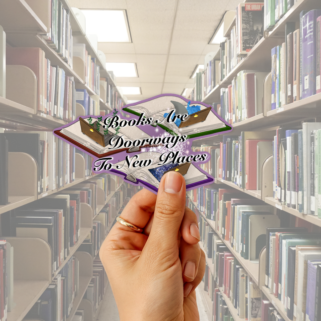 Books Are Doorways To New Places Sticker