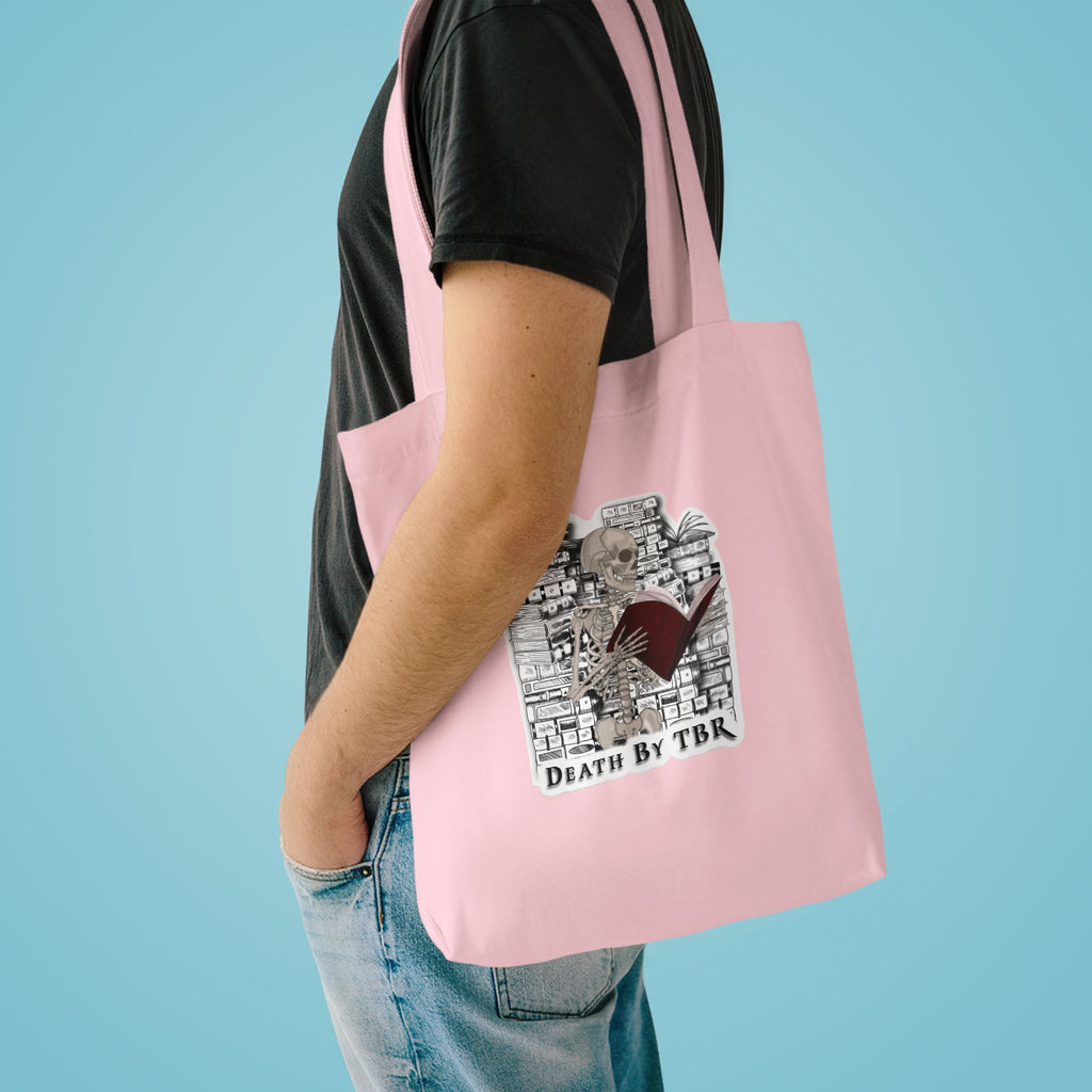 Tote Bag — 'Death by TBR' Book Lover Canvas Tote