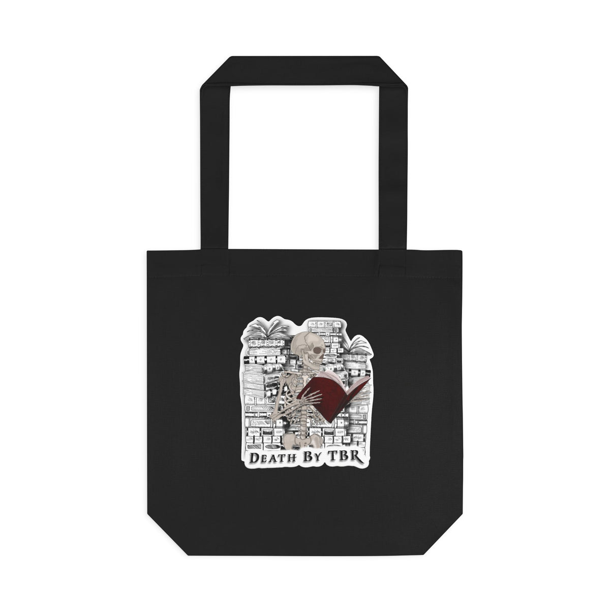 Tote Bag — 'Death by TBR' Book Lover Canvas Tote