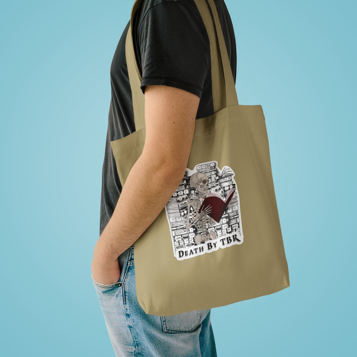 Tote Bag — 'Death by TBR' Book Lover Canvas Tote